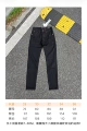 Pu48 black pants with wrinkled hems