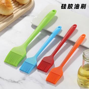 Cross-Border Food-Grade Integrated Silicone Oil Brush Barbecue Brush Kitchen Pancake Silicone Brush High-Temperature Resistant Barbecue Tool for Grilling Meat