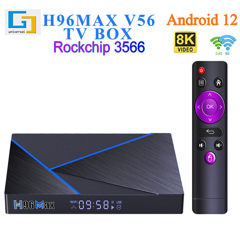 Cross-Border H96Max V56 Set-Top Box Rk3566 Android 12 Tv Box 8K Hd Bluetooth Tv Box Wholesale
