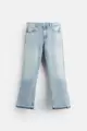 Medium blue flared trousers