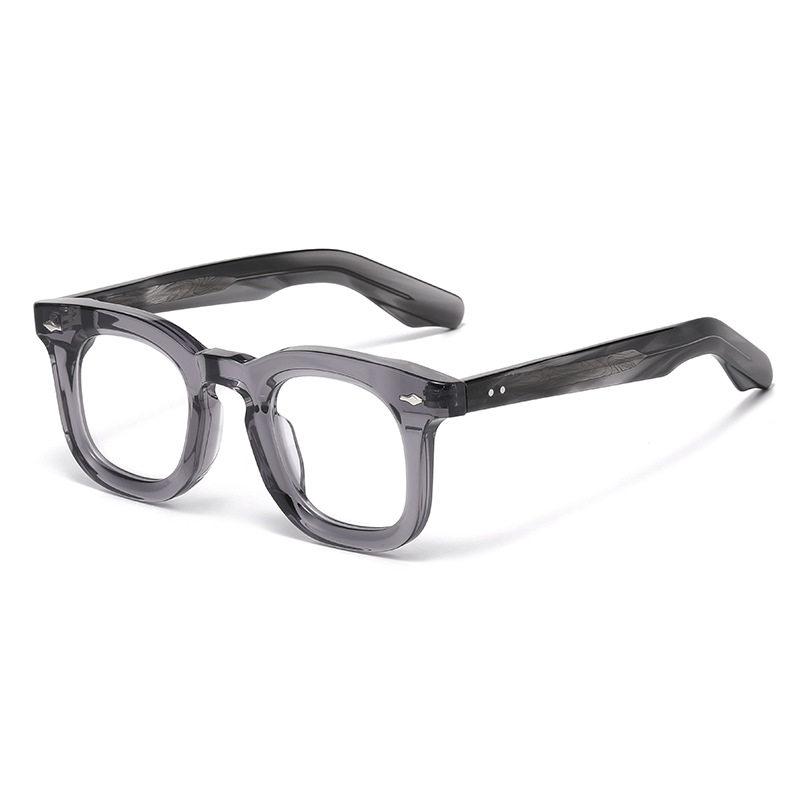 Ysat3009 New Fashion Acetate Eyeglass Frame for Women, Korean Version, Retro Plain Non-Prescription Glasses, Can Be Fitted with Prescription Lenses