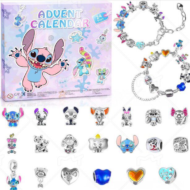 Cross-Border Christmas Stitch Blind Box Bracelet Creative Alloy Ornament Bracelet Simulation Creative Mickey Alloy Bracelet