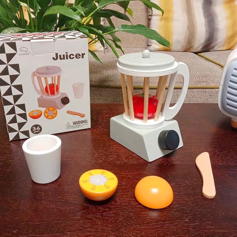 Children's wooden simulation kitchen play house chicele toy set boys and girls oven toaster waffles