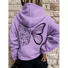 Foreign Trade European and American Style Velvet Sweatshirt Plain Letter Print Kangaroo Pocket Drawstring Print Loose Hooded Jacket