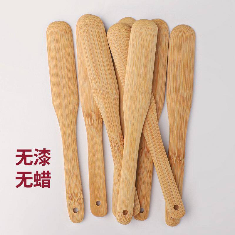 Dumpling, Bun, and Wonton Tool with Flat Spoon, Bamboo Carbonized Filling Mixing Bamboo Spoon, Paint-Free and Wax-Free