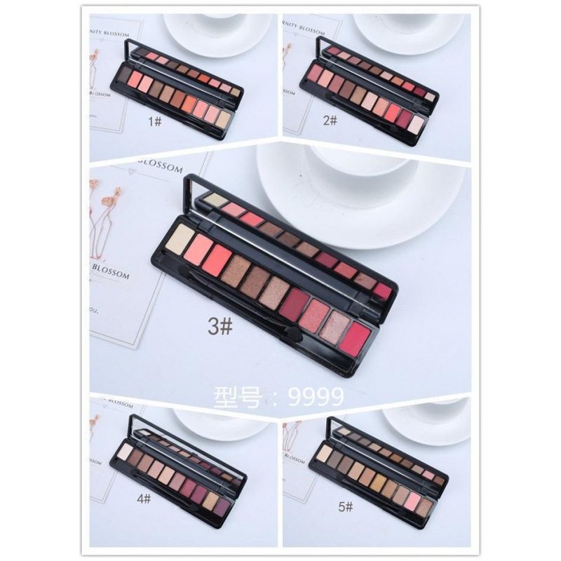 Lamera Ten Color Eye Shadow Women's Bean Sand Earth Matte Pearlescent Lazy Eyeshadow Plate Beginner Girl's 9999