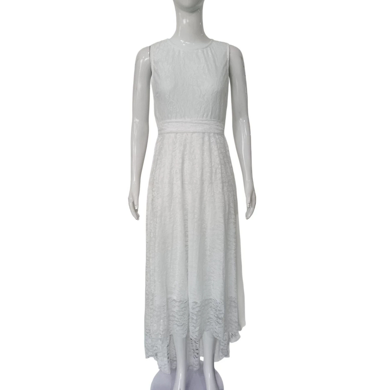 Plus Size Lace Panel High Low Dress Elegant Sexy Design for Parties Available in Various Colors Wholesale Supply