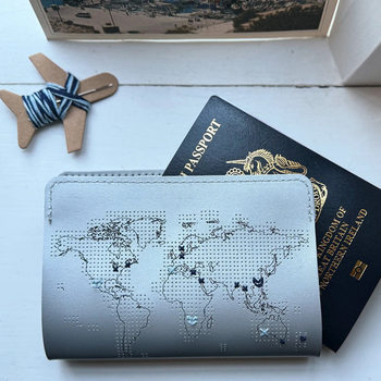 Cross Border Passport Cover Cross Stitch Kit Passport Cover Footprint Record Wallet Card Cover