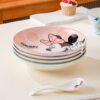 Disney Mickey Deep Dish Plate 8inch Ceramic Particularly Beautiful High-End Home High-Value Dinner Plate