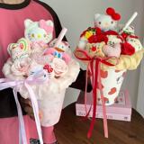 Подарок на день рождения креативный милый готовый продукт HeIIoKitty, ведро для чая с молоком, кукольный букет для девочек и подруг в качестве сувенира