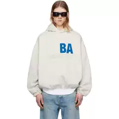 Correct Version of 25 Spring & Fall New Fog Multi-Thread Joint Team Series Pullover Hooded Flocking Sweatshirt for Men