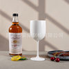 Factory direct 480ml reusable plastic goblet transparent red wine glass champagne glass support printing