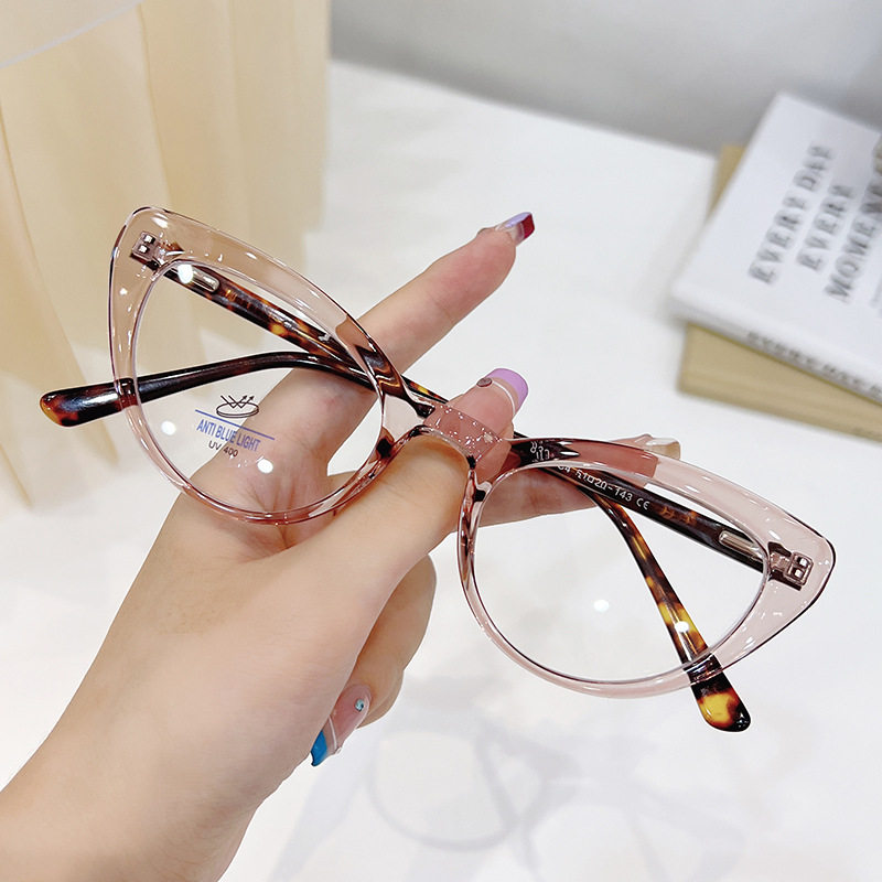 New Wholesale 8338 Elastic Temples Fashionable Eyes for Men and Women Tr90 Glasses Frame Flat Mirror Anti-Blue Light Glasses