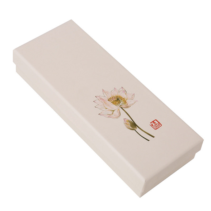 in stock Chinese Style Hair Comb Hairpin Box Lotus Jewelry Box Car Pendant Packaging Vintage Simple Lotus Gift Box