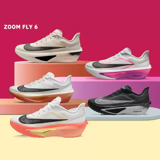 Putian Shoes Nike Zoom Fly 6 Racing Marathon Carbon Plate Running Shoes Men's Training Sports Shoes Women's Running Shoes