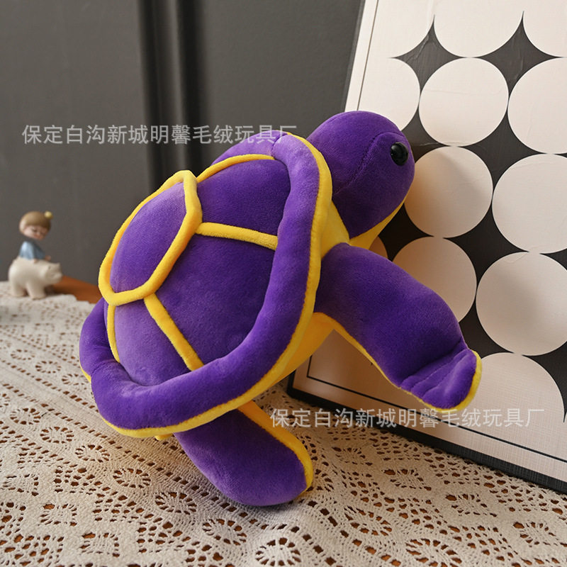 跨境仿真海龟毛绒玩具金钱龟公仔胖版乌龟抱枕厂家现货批发大眼龟