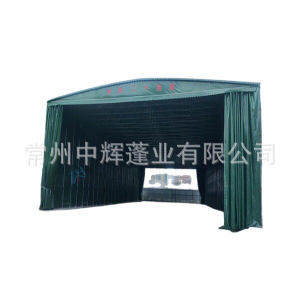 户外移动仓库蓬电动篮球场雨蓬大型仓库伸缩推拉棚活动折叠遮阳蓬