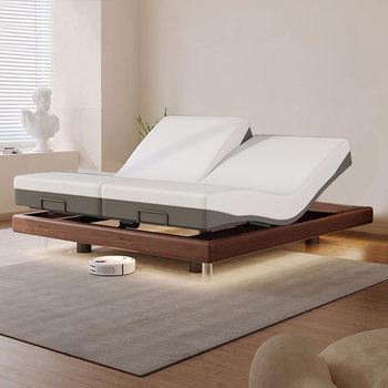 Bedside-Free Suspended Bed Mi Home Smart Electric Bed Zero Gravity Multi-Functional Modern Simple Double Bed Solid Wood Wedding Bed