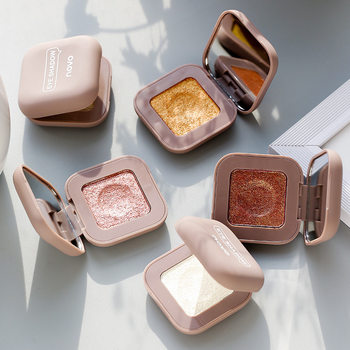 Makeup Novo Keyboard Fingertip Eye Shadow Bright Super Shiny Powder Long-Lasting Non-Removing Makeup Mashed Potato Single Color Eye Shadow Palette