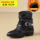 8058-10 ботинки Martin с острым носком, новинка 2025 года, осенне-зимние модные сапоги с ворсом и складками, рыцарские сапоги, женские кожаные сапоги mini 7