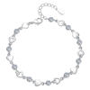 Weihua silver-plated hand jewelry love-shaped bracelet ladies zircon crystal brace jewelry