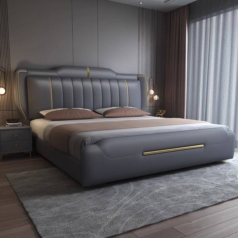 意式轻奢主卧双人床1.8储物现代简约1.5米婚床次卧经济性