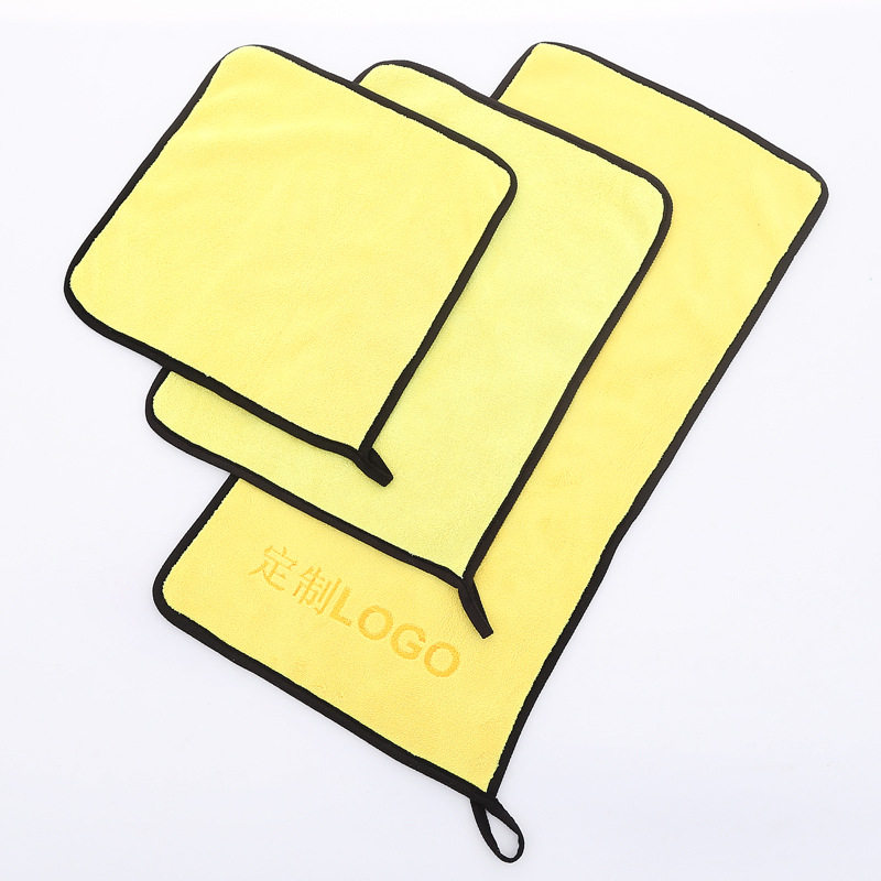 Double-Sided Car Wiping Towel, Cleaning Towel, Thickeneded Large Car Wash, Traceless Water-Absorbent Coral Velvet Microfiber Gift