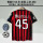 Классический ретро-свитер AC Milan с короткими рукавами № 22, футбольная форма Kakadaro little Romaldini mini 17