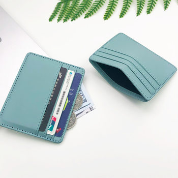 Ultra-thin Card Bag Multi-function Card Slot Small Card Bag Multi-card Slot Women's Small Business Exquisite Waterproof Leather pu Card Sleeve