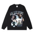 Black long-sleeve shirt, imported breathable direct-print long-sleeve shirt
