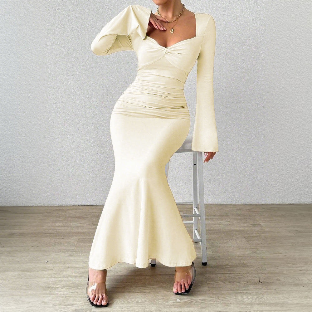 Elegant Ankle Length Dress Chic Style High Quality Fabric Spring Summer Collection Perfect for Formal Occasions