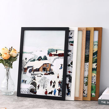 Casual Wooden Photo Frame Table Wholesale 16inch Wall Hanging A4A3 Kidsren's Picture Frame Puzzle Mounting Creative Photo Wall