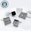 Jewelry Packaging three-layer shape white leather paper with black velvet and gray velvet ring earrings necklace jewelry box