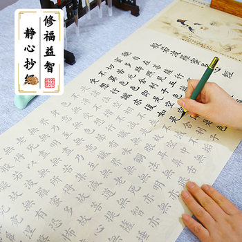 Prajnaparamita Heart Sutra Heart Sutra Soft Pen Copybook Hand Copied 108 Times Meditation Copybook Small Regular Script Brush Calligraphy Practice Book