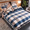 Winter Milk Velvet Bed Skirt Four-piece Set Thickened Double-sided Flannel Plush Bed Sheet Quilt Cover Coral Velvet Bed Winter