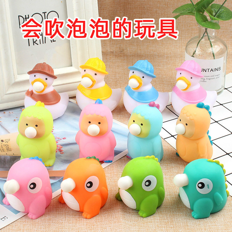 Bubble-Blowing Baby Dragon Stress Relief Toy, Squeeze and Pinch for Fun, Bubble-Blowing Stress-Relief Gadget, Quirky and Fun