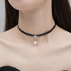 Bamang Star Pearl Collar Women's Neck Strap Choker Short Neck Necklace Black Clavicle Chain 2025 New Fashion