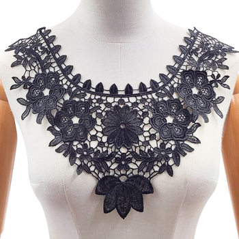 Water soluble lace collar Three-Dimensional Hollow embroidered corsage polyester silk embroidered collar polyester fake collar