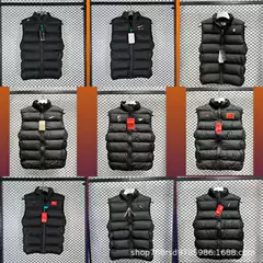 Cross-Border Dropshipping Autumn and Winter Men's Vest Jacket Trendy Sleeveless Thickened Cotton Vest Warm Men's Jacket