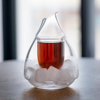 Light Luxury Japanese Creative Sake Jug Set Crystal Glass Separation Wine Dispenser Japanese Food Shop Household Sake Ice Wine Jug