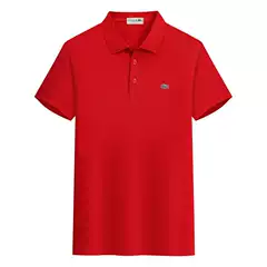 Summer Export French Fish Polo Shirt Men's Short-Sleeved T-Shirt Lapel Embroider Casual Wear Simple and Casual
