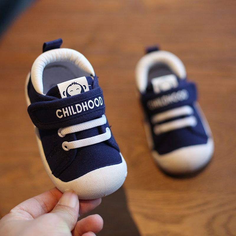 Spring and Autum New Baby Toddler Shoes Soft-Soled Indoor Shoes for Boys and Girls Baby Canvas Shoes Trendy Kidsren 1-3 Years Old 2
