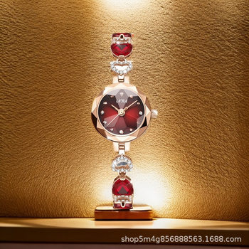 Fashion Luxury French Bracelet Watch Ins Style Small Dial Chain 1401 Ruby Ladies High-End Watch