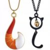 Suxin Cross-Border European and American Hot-Selling Ocean Romance Fox Tail Necklace Creative Niche Snake Chain Clavicle Chain Wholesale