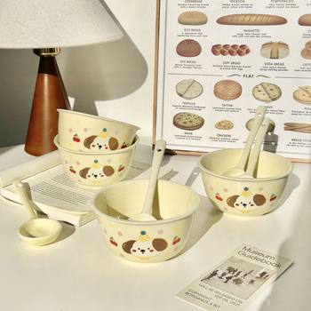 4.5inch Ceramic Bowl Ins Style Underglaze Color Household Rice Bowl Cream Rice Bowl Tableware High-Value Cute Dormitory Dessert