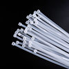 100 Pieces in Stock, Individually Packaged Black and White Plastic Cable Ties, Snap-On Cable Ties, Self-Locking Nylon Cable Ties