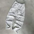 White and gray camouflage pants
