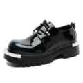 Ql89705 blue leather shoes size