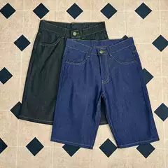 Men's Denim Shorts Straight Leg Loose Fit Summer Thin Vintage American Retro Five-Point Pants Casual Mid-Age Style