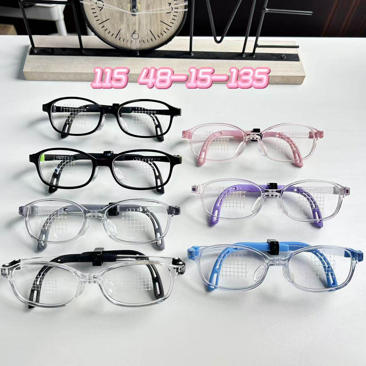 Children's soft silicone glasses frame for men and women students non-slip adjustable temples flexible non-clip face Danyang glasses wholesale